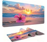 Mouse Mat,Large Gaming Mouse Pad 700x300x3mm,XXL Mousepad,Desk Mat, Improved Precision and Speed, Rubber Base for Stable Grip on Smooth Surfaces, Table Pad, Gaming Room, flower Plage de sable 2 w0w671