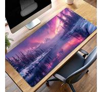 Mouse Mat | Large Gaming Mouse Pad 80 x 40cm | XXL Gaming Mousepad Improved Precision and Speed Rubber Base for Stable Grip on Smooth Surfaces Keyboard Mats (Forest Pink) PjY10488 R-Q