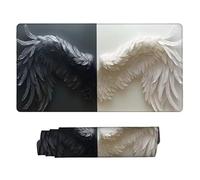 Mouse Mat | Large Gaming Mouse Pad 800 x 400 x 3 mm | XXL Gaming Mousepad | Desk Mat | Improved Precision and Speed | Rubber Base for Stable Grip on Smooth Surfaces | Keyboard Mats (Angel Wings) F-788