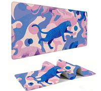 Mouse Mat | Large Gaming Mouse Pad 800 x 400 x 3mm| XXL Gaming Desk Mat | Improved Precision and Speed | Rubber Base for Stable Grip on Smooth Surfaces | Keyboard Mats| Abstract Leopard v-120