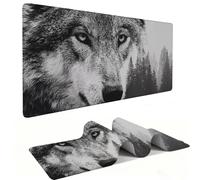 Mouse Mat | Large Gaming Mouse Pad 800 x 400 x 3mm| XXL Gaming Mousepad | Desk Mat | Improved Precision and Speed | Rubber Base for Stable Grip on Smooth Surfaces | Keyboard Mats| Wolf v-721