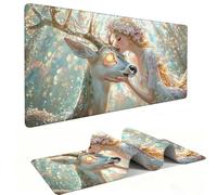 Mouse Mat | Large Gaming Mouse Pad 800 x 400 x 3mm| XXL Gaming Mousepad | Desk Mat | Improved Precision and Speed | Rubber Base for Stable Grip on Smooth Surfaces | Keyboard Mats| Deer Fairy v-835