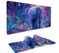 Mouse Mat | Large Gaming Mouse Pad 800 x 400 x 3mm| XXL Gaming Mousepad | Desk Mat | Improved Precision and Speed | Rubber Base for Stable Grip on Smooth Surfaces | Keyboard Mats| Cute Elephant v-638