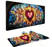 Mouse Mat | Large Gaming Mouse Pad 800 x 400 x 3mm| XXL Gaming Mousepad | Desk Mat | Improved Precision and Speed | Rubber Base for Stable Grip on Smooth Surfaces | Keyboard Mats| Jesus v-1284