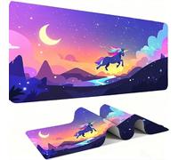 Mouse Mat,Large Gaming Mouse Pad 800x400x3mm,XXL Mousepad,Desk Mat, Improved Precision and Speed, Rubber Base for Stable Grip on Smooth Surfaces, Table Pad, Gaming Room, unicorn Le rêve 1 w0w-763