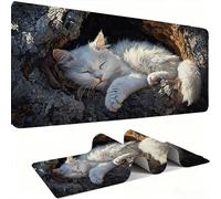 Mouse Mat,Large Gaming Mouse Pad 800x400x3mm,XXL Mousepad,Desk Mat, Improved Precision and Speed, Rubber Base for Stable Grip on Smooth Surfaces, Table Pad, Office Gaming Room, tree hollow chat w0w-35