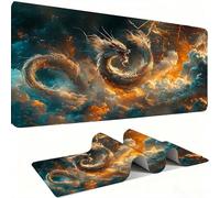 Mouse Mat,Large Gaming Mouse Pad 800x400x3mm,XXL Mousepad,Desk Mat, Improved Precision and Speed, Rubber Base for Stable Grip on Smooth Surfaces, Table Pad, Gaming Room, supernatural dragon w0w-1066