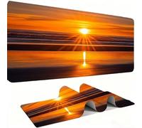 Mouse Mat,Large Gaming Mouse Pad 800x400x3mm,XXL Mousepad,Desk Mat, Improved Precision and Speed, Rubber Base for Stable Grip on Smooth Surfaces, Table Pad, landscape Coucher de soleil 1 w0w-707