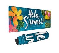 Mouse Mat, Large Gaming Mouse Pad, 900 x 300 mm Non-Slip Rubber Base Desk Pad with Water-Resistant Surface, Precision Control Computer Keyboard Mat for Gaming, Office, PC, Mac, Laptop - (Summer) X-799