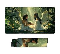 Mouse Mat | Large Gaming Mouse Pad 900 x 400 x 3mm | XXL Gaming Mousepad | Desk Mat | Improved Precision and Speed | Rubber Base for Stable Grip on Smooth Surfaces | Keyboard Mats Forest Angel w-744