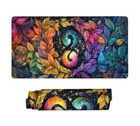 Mouse Mat | Large Gaming Mouse Pad 900 x 400 x 3mm | XXL Gaming Mousepad | Desk Mat | Waterproof | Rubber Base for Stable Grip on Smooth Surfaces | Keyboard Mats Plant Yin Yang Symbol w-996