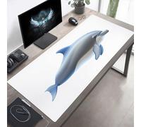 Mouse Mat, Large Gaming Mouse Pad, 900x400x3mm Non-Slip Rubber Base Desk Pad with Water-Resistant Surface, Precision Control Computer Keyboard Mat for Gaming, Office Laptop Orca Grey PjY8611 U-3