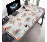 Mouse Mat, Large Gaming Mouse Pad, 900x400x3mm Non-Slip Rubber Base Desk Pad with Water-Resistant Surface, Precision Control Computer Keyboard Mat for Gaming, Office Laptop Shell Brown PjY10045 P-T