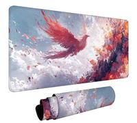 Mouse Mat, Large Gaming Mouse Pad 900x400x3mm Volcanoes Birds XXL Desk Mat, Non-Slip Rubber Base, Stitched Edges, Water-Resistant Surface, Desk Pad Laptop Keyboard Mice Office Home, Foldable L#L1511