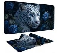 Mouse Mat Large Leopard, Gaming Mouse Pad, Mousepad XXL 800x400cm g811g-269 | Office Accessories, Anti- Slip Rubber Base, Improved Precision and Speed, Extended Desk Mat for Desk, Laptop, Home - Rose