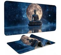 Mouse Mat Large Moon, Gaming Mouse Pad, Mousepad XXL 600x300cm g811g-479 | Office Accessories, Anti- Slip Rubber Base, Improved Precision and Speed, Extended Desk Mat for Desk, Laptop, Home - Zen