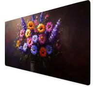 Mouse Mat Lavender Mouse Pad Chrysanthemum Gaming Desk Mat Large 1000x500x3mm, Non-Slip Rubber Base, Waterproof Surface, Stitched Edges, Mousepad for Office and Home Laptop, Desk Accessories K7-853