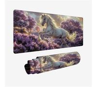 Mouse Mat Lavender Mouse Pad Large 700x300mm, Desk Mat Unicorn Mousepad, Desk Pad with Non-Slip Base, Extended Waterproof Mousemat, Stitched Edges Keyboard Matt, Home Office Accessories, Gifts H2-111