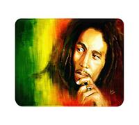Mouse Mat Leather Look Bob Marley Legende Reggae Jamaican Rastafari Music 22 x 18 cm