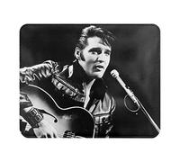 Mouse Mat Leather Look Photo of Star Celebrity Elvis Presley Singer Old Music Original 1 - 22 x 18 cm