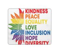 Mouse Mat Lgbt Pride Rainbow Gay Sunflower Kindness Peace Garden Mice Pad Non-Slip Mouse Pad Waterproof Desk Mat For Computers Laptop Gaming M