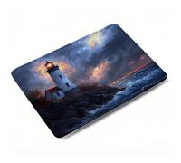 Mouse Mat Lighthouse Gaming Mouse Pad, Optimised for Gaming Sensors, Moderate Surface Friction, Improved Precision and Speed, Non-Slip Mousepad for Computers, Laptop, PC, 23 x 18 x 3 mm, Waves 0o-158