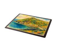 MOUSE MAT - Little Hangman Hill & Beach, Combe Martin - Vintage Art Style