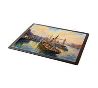 MOUSE MAT - London, Port of London & Tower Bridge - Vintage Art Style