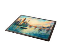 MOUSE MAT - London, Waterloo Bridge & the Shot Towers - Vintage Art Style