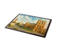 MOUSE MAT - London, Westminster Abbey & Big Ben (b) - Vintage Art Style