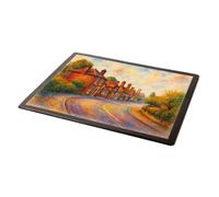 MOUSE MAT - Looking down the Village, Severn Stoke - Vintage Art Style