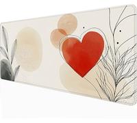 Mouse Mat Love - 900 x400 x 3mm, Large Gaming Mouse Pad, XXL mousepad - Large Office Desk Mat - Non-Slip Rubber Base - Stitched Edges - Improved Precision and Speed - for Office and Home, Grey - 90370