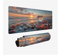 Mouse Mat Love Mouse Pad Large 800x400mm, Desk Mat Beach Mousepad, Desk Pad with Non-Slip Base, Extended Waterproof Mousemat, Stitched Edges Keyboard Matt, Office Accessories, Gifts for Women H2-773