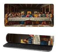 Mouse Mat Man 1200x600x3mm, Mouse Pad Large The Last Supper, Desk Accessories, Extra Large Size Improve Mobility Accuracy and Speed, Desk Pad with Non Slip Base and Stitched Edge Office/Gaming MM-1000