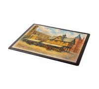MOUSE MAT - Market Harborough. Old Grammar School - Vintage Art Style