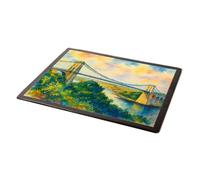 MOUSE MAT - Menai Suspension Bridge (c) - Vintage Art Style
