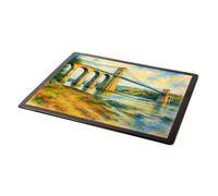 MOUSE MAT - Menai Suspension Bridge looking East - Vintage Art Style