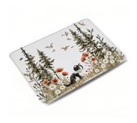 Mouse Mat, Minimalist Mouse Pad, Washable Small Mousepads, 320x260x3mm, Mousemat with Non-Slip, Portable Desk Mat for Laptop Working Studying, Smooth Surface Desk Accessories, Waterproof, Cat 0o-462