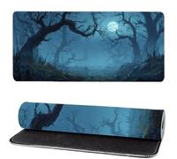 Mouse Mat Moon 700x300x3mm, Mouse Pad Large Dead Tree, Desk Accessories, Extra Large Size Improve Mobility Accuracy and Speed, Desk Pad with Non Slip Base and Stitched Edge for Office/Gaming MM-339