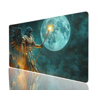 Mouse Mat Moon Large Gaming Mouse Pad 56x24x0.12Inches, Desk Mat Large as Mousepad for Laptop Desktop Pc Gaming Keyboard Improve Accuracy and Speed, Egypt Mousemat for Desk Decor Gifts JXL-1458