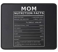 Mouse Mat Mothers Day Mom Nutritional Facts Mousepads Square Mouse Pad Durable Mice Pad For Computers Gaming Office And Home L