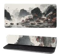 Mouse Mat Mountain 1200x600x3mm, Mouse Pad Large Town, Desk Accessories, Extra Large Size Improve Mobility Accuracy and Speed, Desk Pad with Non Slip Base and Stitched Edge for Office/Gaming MM-38