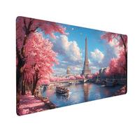 Mouse Mat Mountain Gaming Mousepad Large 36 x 20 x 0.12in, Desk Mat for Wireless Mouse Keyboard Laptop, Waterproof Mousemat Japanese Architecture Stitched Edges Non-Slip Rubber Base, Gifts model-2747