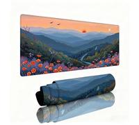 Mouse Mat Mountain xxl 1200x600x3mm Desk Pad Flower Field Gaming Mouse Mat with Waterproof Surface Wear-Resistant, Durable, Non-Slip Rubber Improves Speed and Accuracy for Christmas Decorations W1-770