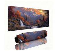 Mouse Mat Mountain xxl 700x300x3mm Desk Pad Fall Gaming Mouse Mat with Waterproof Surface Wear-Resistant, Durable, Non-Slip Rubber Base Improves Speed and Accuracy for Christmas Decorations W1-552