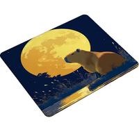 Mouse Mat, Mouse Pad 240x200x3mm, Mouse Pad with Stitched Edge, Non-Slip Rubber Base, Textured Waterproof Mousepad for Computers, Laptop, Office and Home Portable, Gifts for Men moon animal S0-960