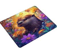 Mouse Mat, Mouse Pad 240x200x3mm, Mouse Pad with Stitched Edge, Non-Slip Rubber Base, Textured Waterproof Mousepad for Computers, Laptop, Office and Home Portable, Gifts for Men dream Otter S0-705