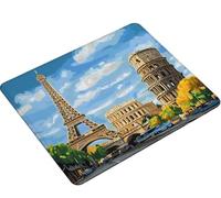 Mouse Mat, Mouse Pad 240x200x3mm, Mouse Pad with Stitched Edge, Non-Slip Rubber Base, Waterproof Mousepad for Computers, Laptop, Office and Home Portable, Gifts for Men architecture City S0-463