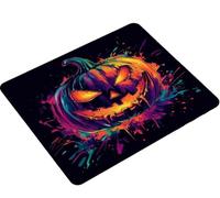 Mouse Mat, Mouse Pad 240x200x3mm, Mouse Pad with Stitched Edge, Non-Slip Rubber Base, Waterproof Mousepad for Computers, Laptop, Office and Home Portable, Gifts for Men Halloween pumpkin S0-903