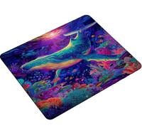 Mouse Mat, Mouse Pad 290x240x3mm, Mouse Pad with Stitched Edge, Non-Slip Rubber Base, Textured Waterproof Mousepad for Computers, Laptop, Office and Home Portable, Gifts for Men whale dream S0-481